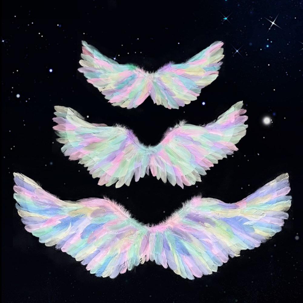 New Year Party Christmas Decor Photo Props Catwalk Performance Show Angel Feather Wings DIY Costume Dressing Up