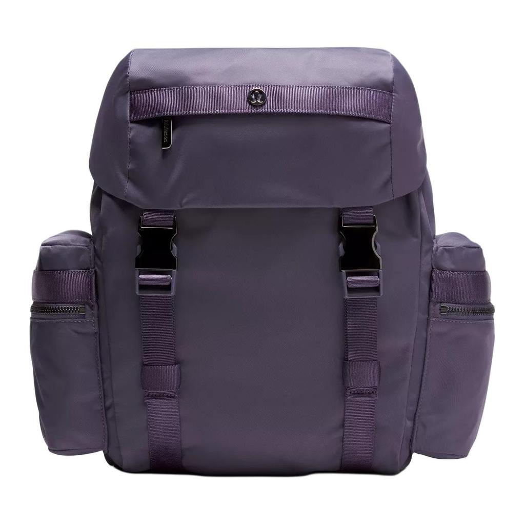 Lululemon Wunderlust 14L Solid Color Minimalist Flap Closure Nylon Mini Backpack Unisex Backpack Purple LU9B23S-069322