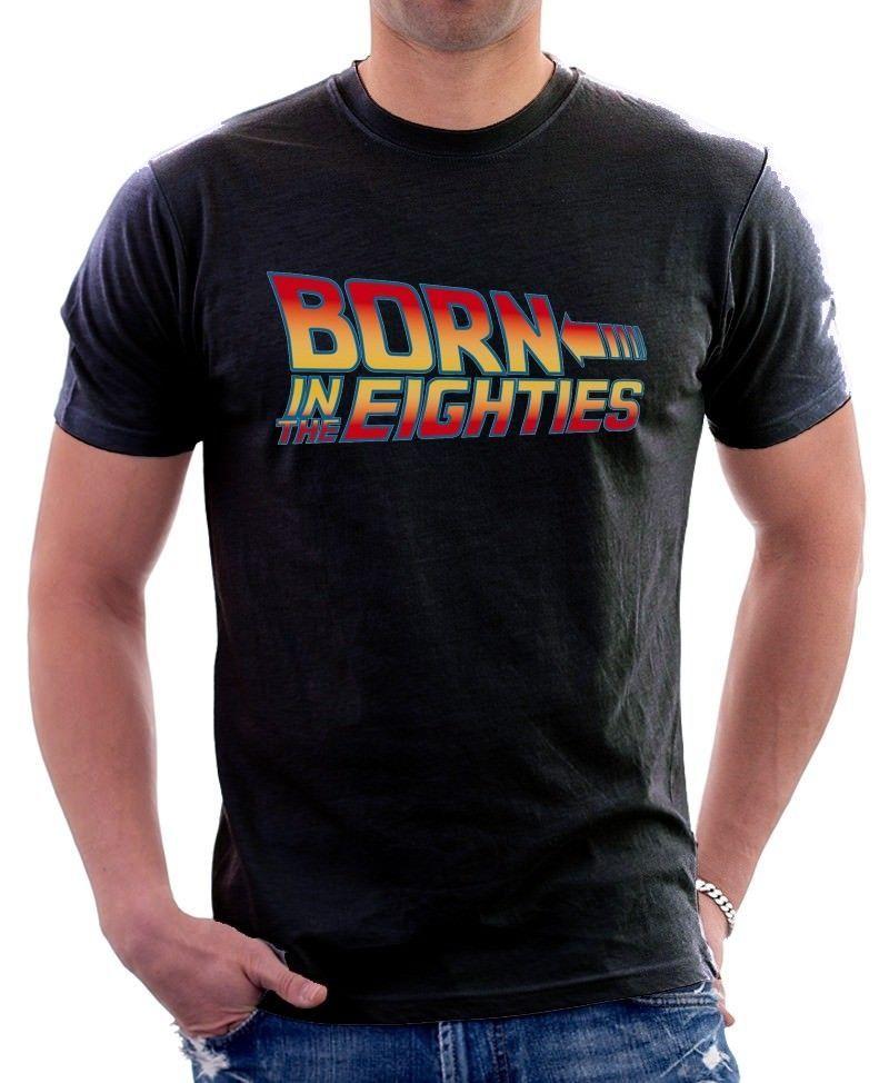 Back to the Future born in the eighties retro old school t-shirt 9659 3XL