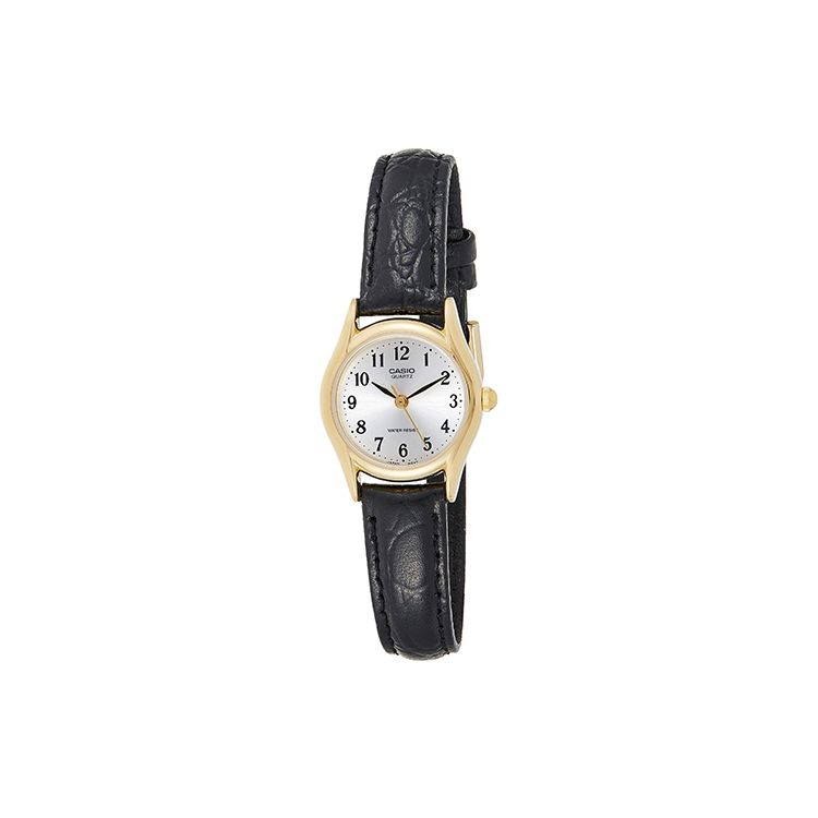 Casio Standard Series Brown Leather Quartz Watch Silver Dial Business Quartz Movement Resin Strap Women watches LTP1094Q-7B2 Silver Dial