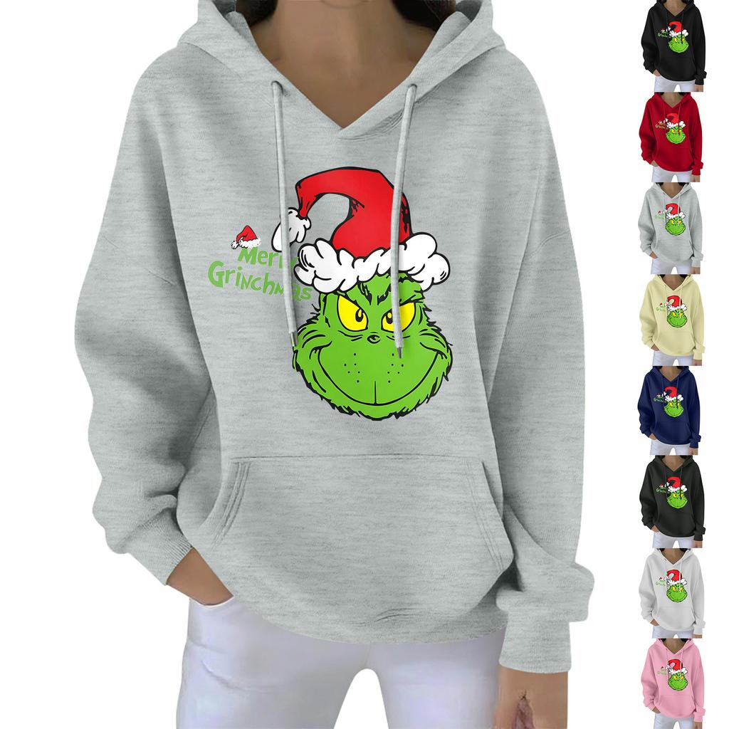 Women's Christmas  Hoodie Funny Cute Christmas Holiday Sweatshirt Pullover