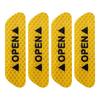4Pcs Car Door Sticker Safety Open Warn Reflector Tape Decal OPEN Safety Anti-collision Strips Sticker Auto Exterior Accessories