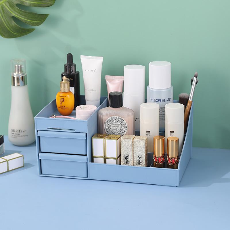 Household Large Plastic Drawer Cosmetic Storage Box Desktop Dresser Lipstick Skin Care Product Finishing Rack