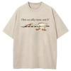 Summer Fashion Washed Acid Tees Korean Style Short Sleeve O-neck Goose Printed Funny T-shirts Men's Holiday Chic Tops