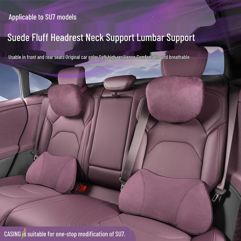 Xiaomi SU7/YU7 Magnetic Headrest & Lumbar Memory Foam Car Pillow