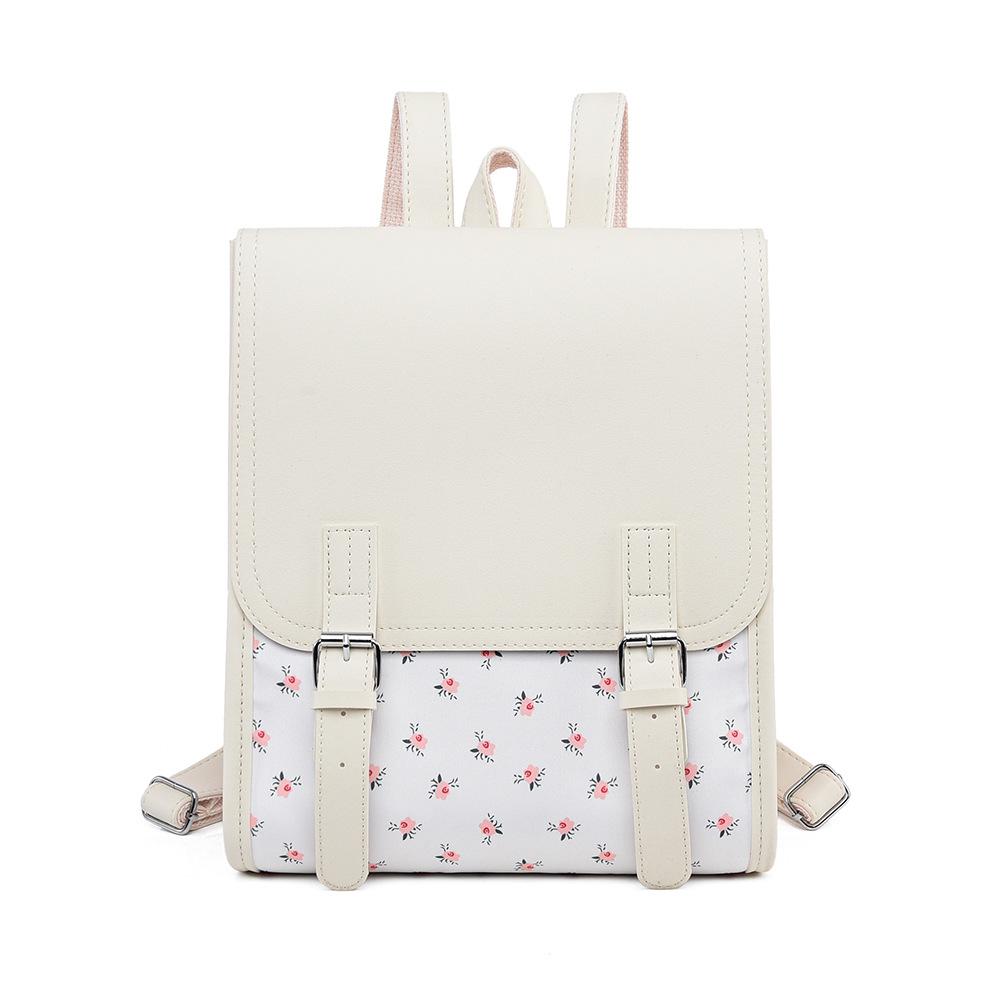 Hochwertiger Schulranzen, Nischendesign, Rucksack mit kleinem Blumenmuster, Mehrschichtiger Rucksack