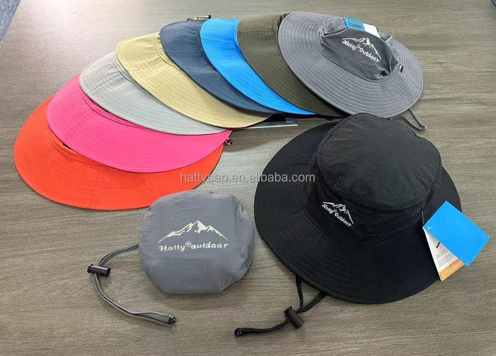 Cappello da Pesca a Secchiello UPF50+ per Esterno in NYLON POLIESTERE con Logo Personalizzato per Donne Uomini