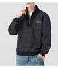 Men's Autumn 2025 Trendy Half-Zip Heavyweight Hoodie - Long Sleeve, Casual Style