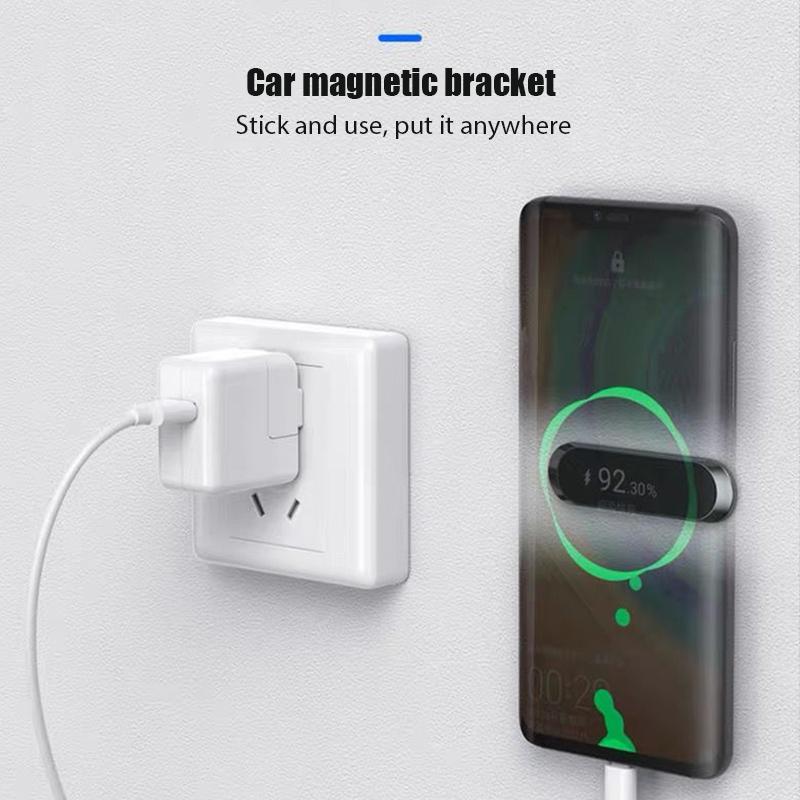 Magnetic Car Phone Holder Dashboard Mini Strip Shape Stand For iPhone Samsung Xiaomi Metal Magnet GPS Support Car Mount for Wall