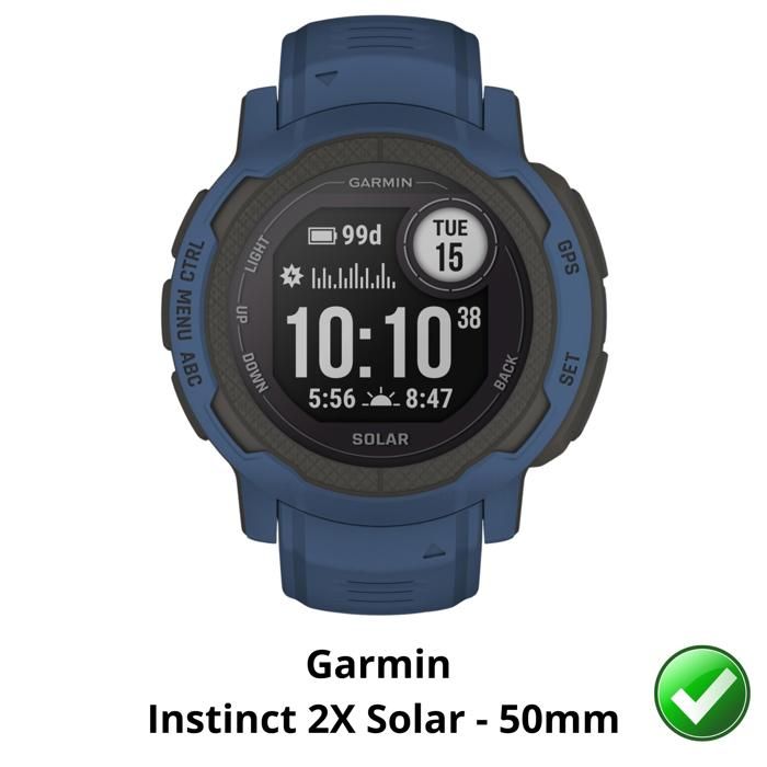 Screen Protector for Garmin Instinct 2X Solar - 50mm [6 Pack] Ultra Thin Resistant Protective Plastic Film Phonillico