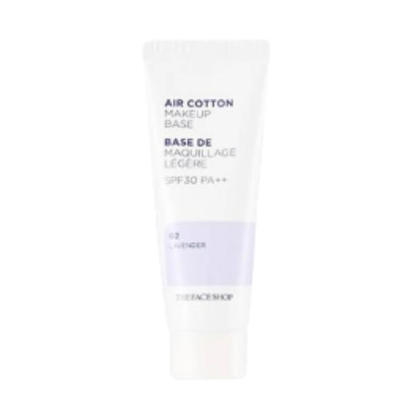 The Face Shop Air Cotton Makeup Base Lavender Tone-Up Color Corrector 35g