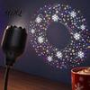 Ambient Night Lamp USB Christmas Snowflake Projector Light Flexible Gooseneck Projection Lamp Decorative LED for Bedroom Ceiling Decoration Pattern