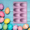Easter Egg Silicone Mold for Baking 8 Cavity Non-Stick Chocolate Mold Freezer Oven Safe Easter Baking Tool Mold for Cake Jelly Ice Cream