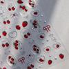 1 Sheet Chic Self Adhesive Manicure Decal Lovely Red Fruit Strawberry Bowknot 5D Nail Art Stickers Diy Accessories