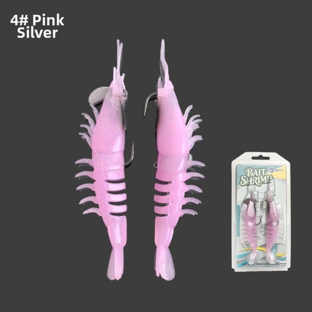 Multi-Joint Design Soft Shrimp Fishing Lure 9.5cm Length Unrigged Hookless Lure  Pesca Tackle Use