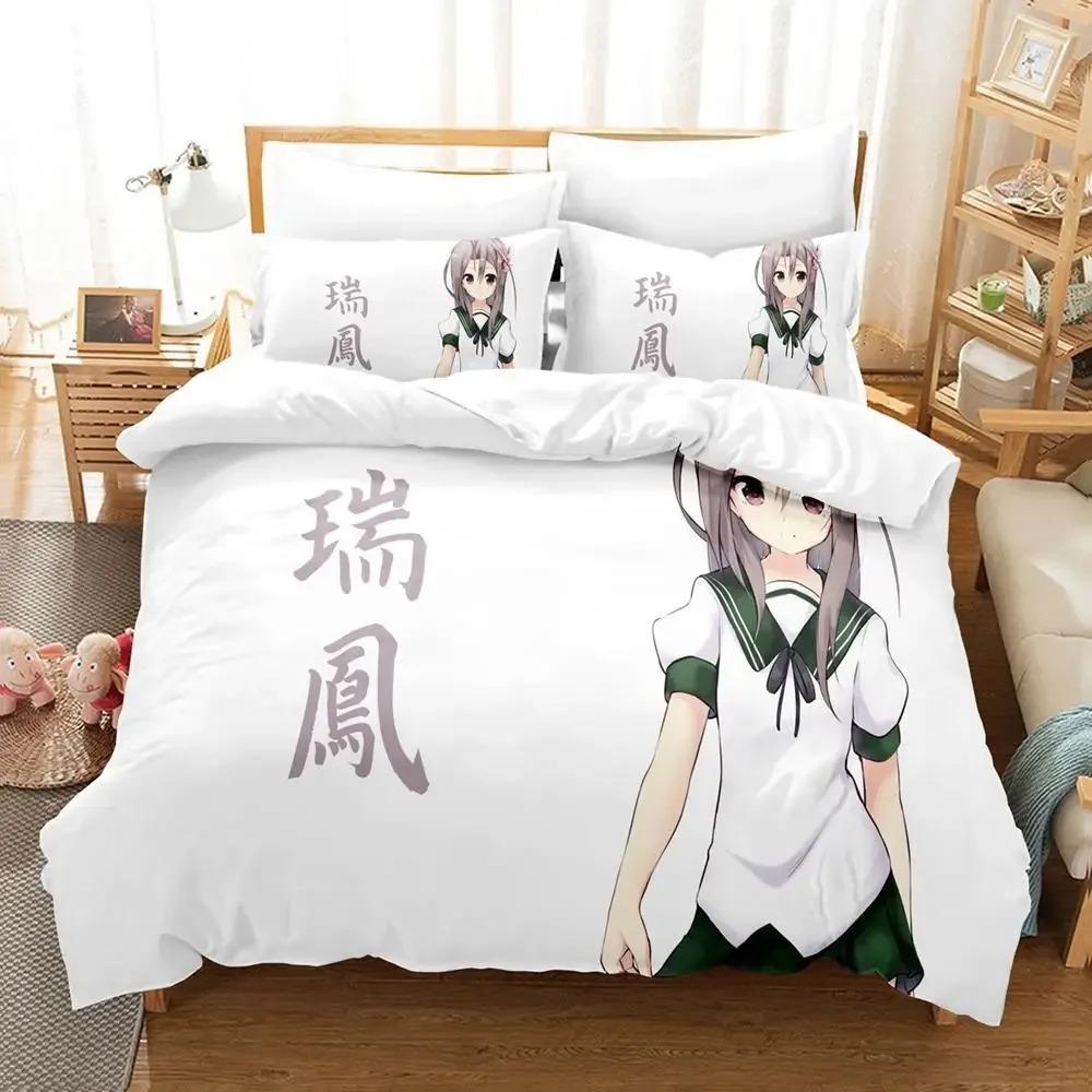 Cozy Soft Single Twin Full Queen King Zuihou Kancolle Size Bed Aldult Kid Bedroom Sets Print Quilt