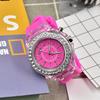 Luminous luminous personalized rhinestone led fashion male and female students couple jelly quartz watch