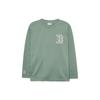 MLB Basic Boston Red Sox Letter Logo Print Crew Neck Loose Long Sleeve T-Shirt Unisex Tops Bean-Green 3ATSB0334-43MTD