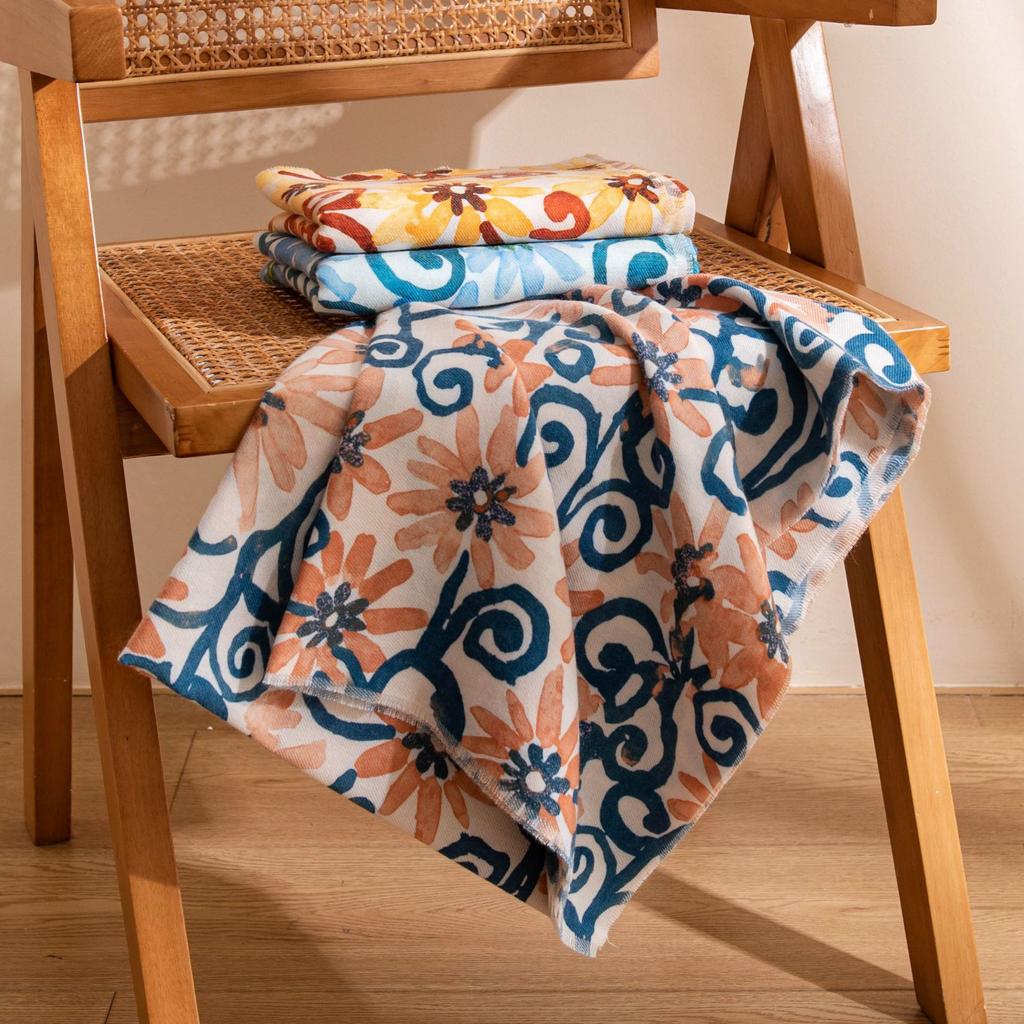 Ethnic style warm scarf women's photo outside the atmosphere printing long scarf shawl shirt fashion versatile scarf
