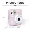Translucent Glitter Instant Camera Case with Cartoon Sticker Adjustable Strap Protective Cover for Fujifilm Instax Mini 13