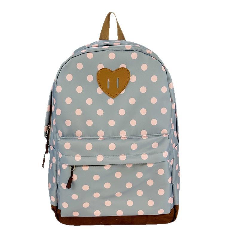 Zaino all'ingrosso ragazza pois morbido carino stella zaino stile college studente universitario vacanza shopping viaggio piccolo zaino