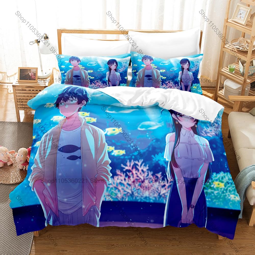 Kanojo Okarishimasu Anime Bedding Set 1 Duvet Cover + 2 Pillowcases Chizuru Mizuhara Rental Girlfriend Bedroom Decor