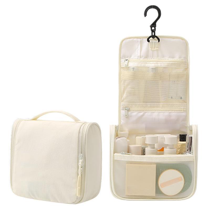 Waterproof Hanging Travel Wash Bag Portable Handheld Cosmetic Organizer With Hook Large Capacity Makeup Skincare Storage Pouch