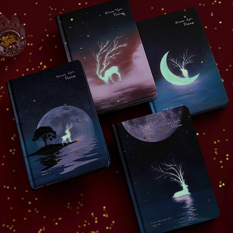Starry Night Light Hand Book Simple Wind Color Page Hand-painted Hand Notebook Notebook Girl Notebook