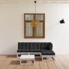 5 Pcs Garden Set with Cushions Solid Pine Wood