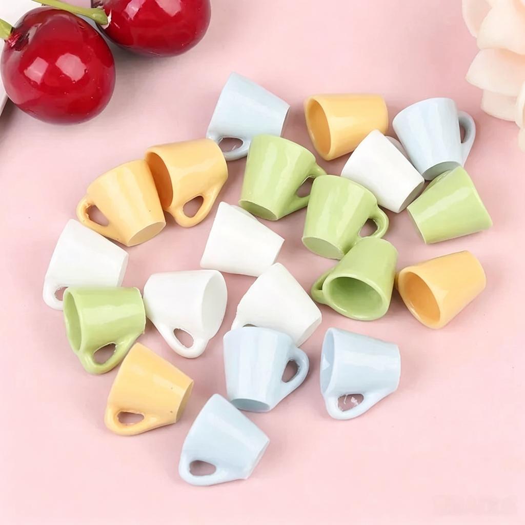 4Pcs/Set 1:12 Scale Dollhouse Miniature Resin Mug Model Japanese Style Water Cup for Doll House Decoration