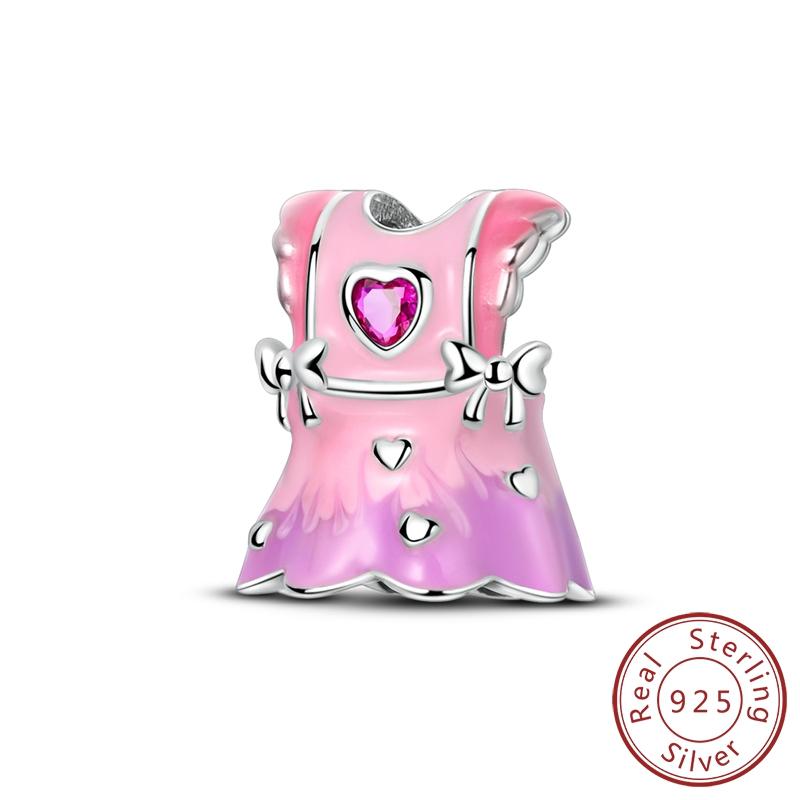 New Original Copper Charms Bead Luminous Rose Cat Planet Star Moon Pendant Fit Women Bracelet Necklace Jewelry Gift