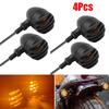 2/4 PCS Motorcycle Plastic Retro Grill Bullet Flasher Amber Turn Signal Indicator Light Lamp For Kawasaki Harley Honda