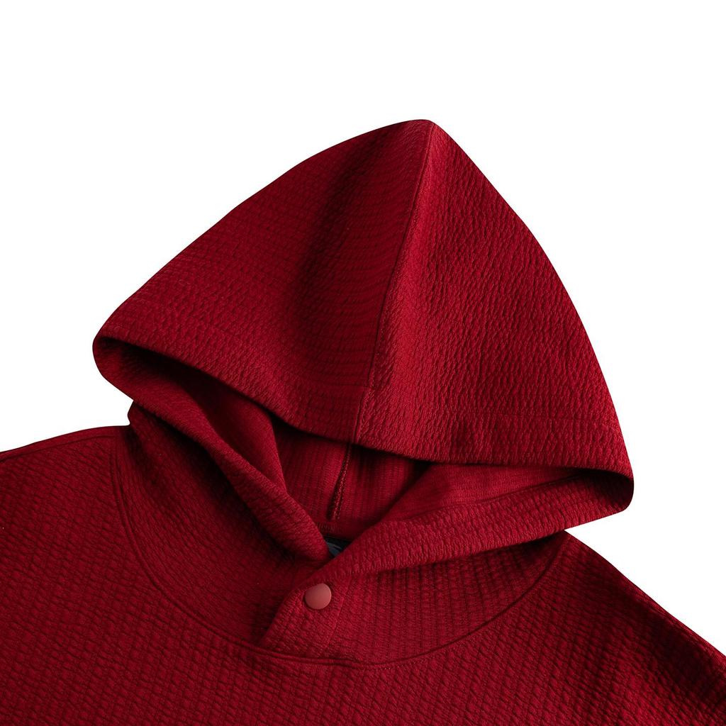 Anta New Year Series Red Unisex Oversized Hoodie with Ink Horse Print 172618701-4