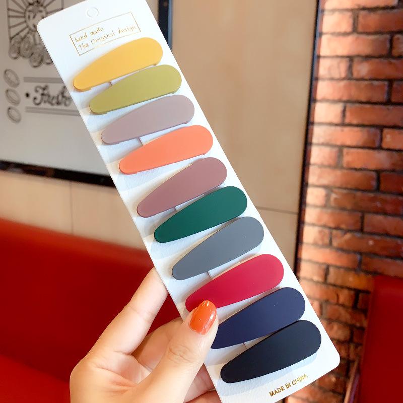 

Матовые разноцветные акриловые заколки для волос в стиле Моранди – набор из 10 штук для девочек