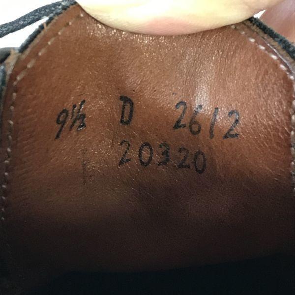 80s-90s USA Vintage Allen Edmonds Lombard Goodyear Welt Wingtip 9.5D / 27.0cm / Black(USED)