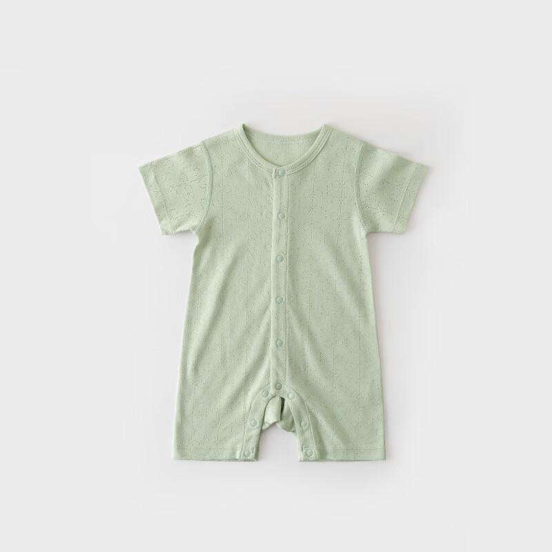Koala Noses Breathable Cotton Sprout Jacquard Baby Short Sleeve Romper