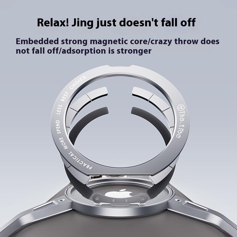 For iPhone 16 Deksel Støtteben Rammeløs Aluminiumlegering Støtfanger Telefondeksel