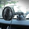 Small Car Fan Lightweight Suction Cooler For Vehicle 3 Speed Adjustable Fan With Rotating Head For Car Camping Travel