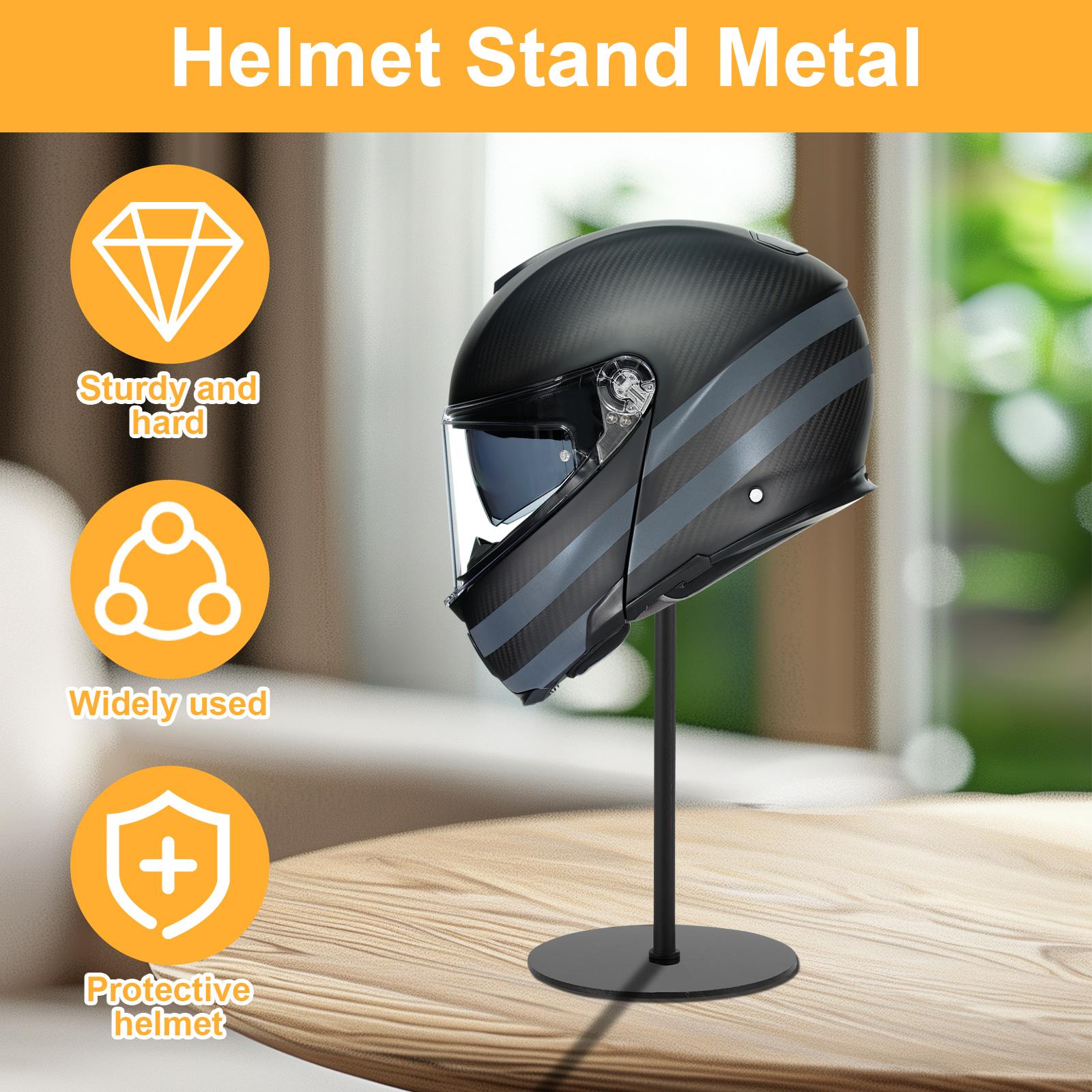 Metal Helmet Stand Desktop Motorcycle Helmet Display Holder Floor-Standing Bike Helmet Hat Storage Stand Accessories