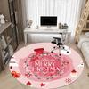1pc Christmas Ornament Office Round Rug, Non-slip, Soft and Durable Office Rug for Interior Decoration, Perfect for Office, Beautiful Decoration Yy260