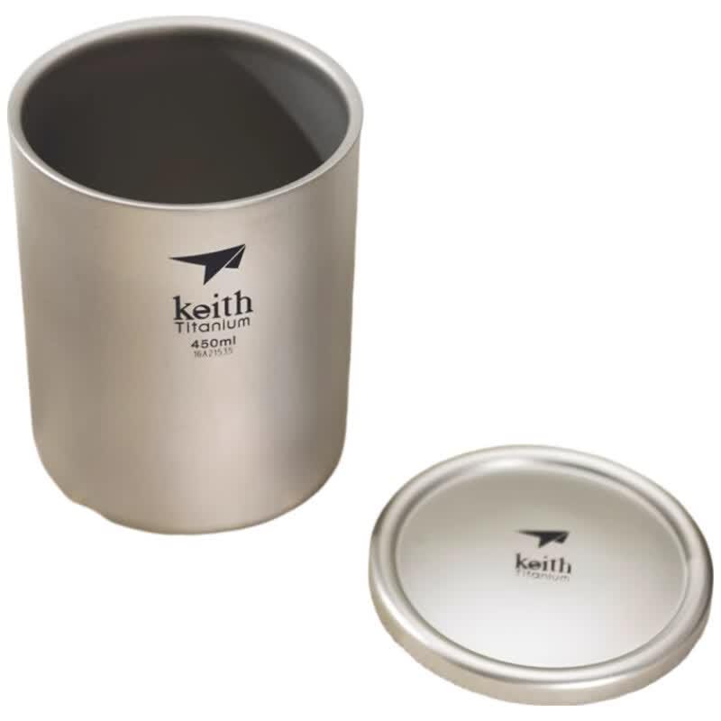KEITH Titanium Double Wall Mug 450ml