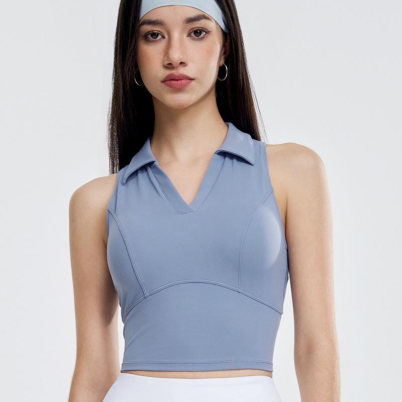 

Women s High-Intensity Shockproof Polo Collar Sports Bra for Running and Yoga XL