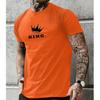 Summer Round Neck 3D King Printed Top Fashionable Casual Short Sleeved Men's T-shirts