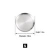 Reusable 304 Stainless Steel Dinner Plates, Heavy-Duty Metal Round Dishes Flat Feeding Serving Plate - Tableware
