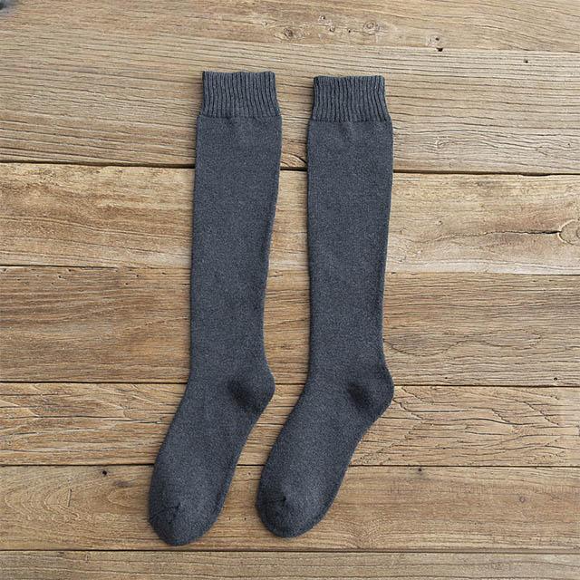 Men's Winter Compression Stocking Warm Hot Knee High Long Leg Terry Socks Cotton Thicken Cover Calf Socks