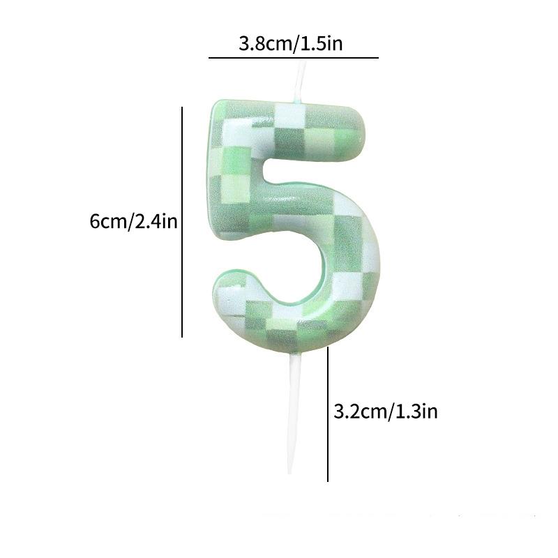 Game 0-9 Number Candle Digital Birthday Candles Cake Topper Themed Birthday Party Decoration for Kids Boys