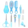 10 Pcs Baby Manicure Grooming Kit Nail Clipper Scissors Ear Spoons Finger Toothbrush Set