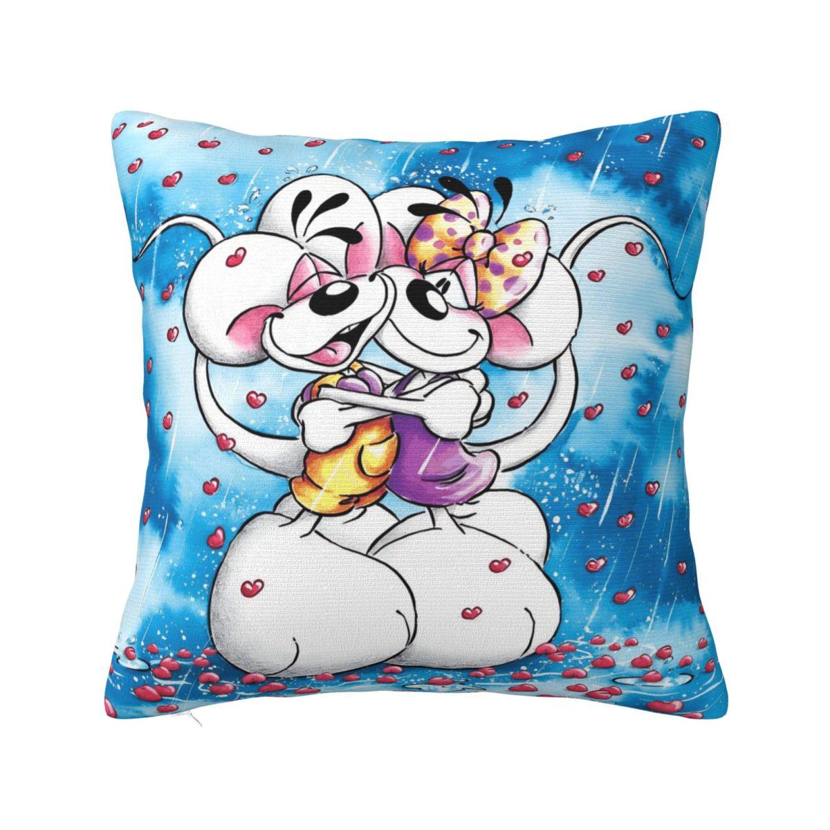 

Cartoon Diddl Diddlina Pillow Cover Square Pillow Case Cushion Cover Retro Trendy Graphic Pillowcases For Sofa Car Home Decor 12x12Inch