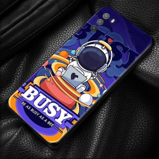Fall Für Xiaomi Poco X3 Nfc X3 M3 Pro X3 F3 Gt F1 Abdeckung Für Mi 11t 10t pro 9t 11 Hinweis 10 Lite Civi Shell Nette Cartoon Astronaut