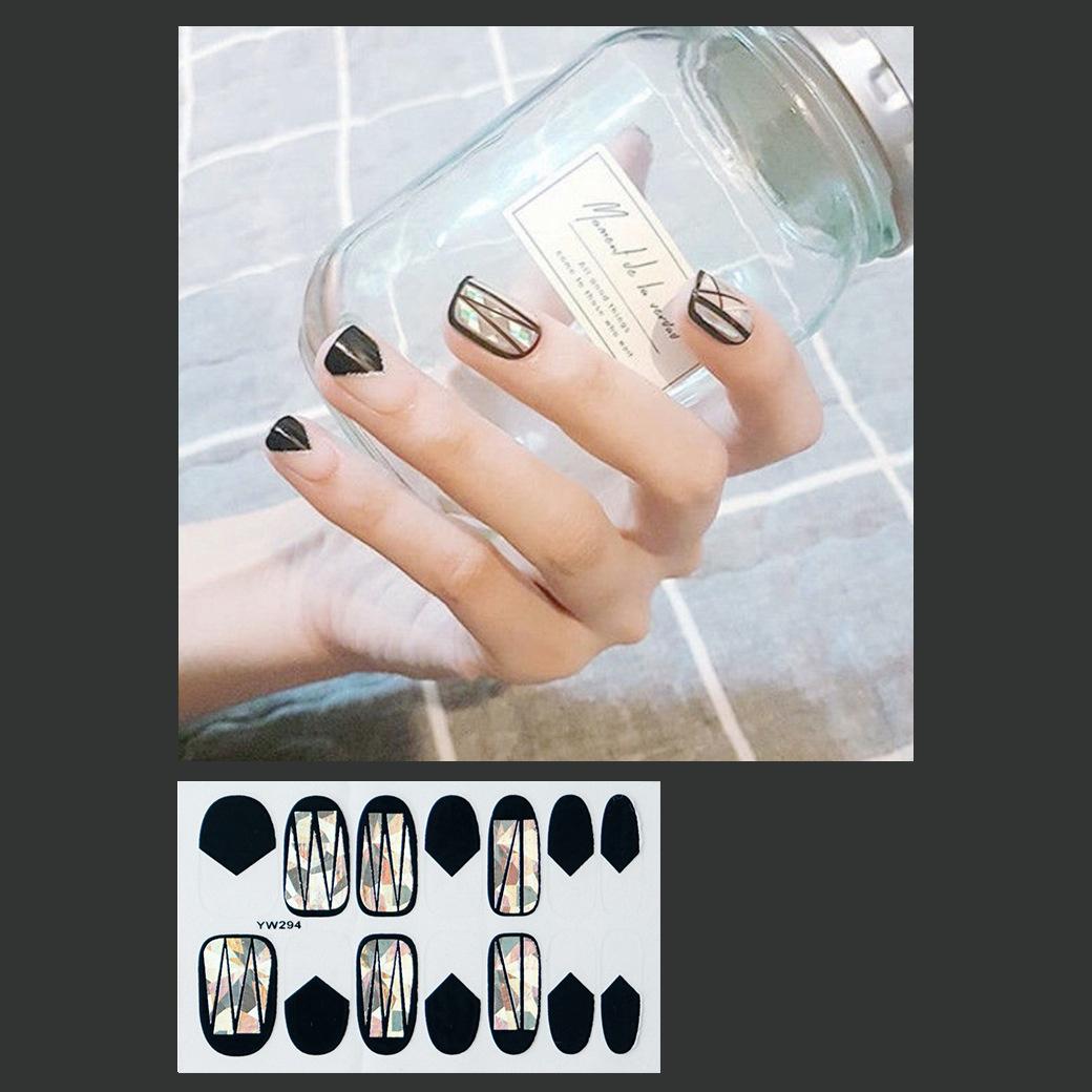 

14 шт./лист, пресс для ногтей, простые накладные ногти «Аврора», зеркальные наклейки для ногтей, готовый маникюр, быстрый Nial 06